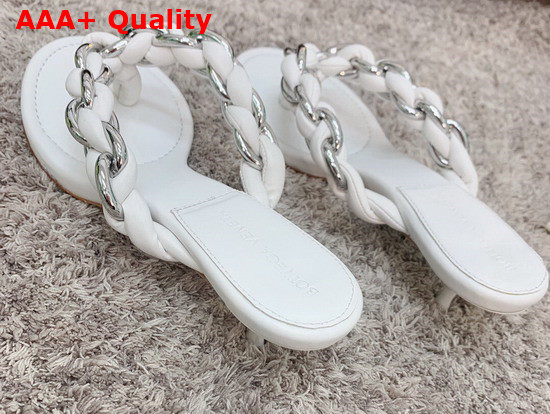 Bottega Veneta Dot Sandals White Lambskin Replica