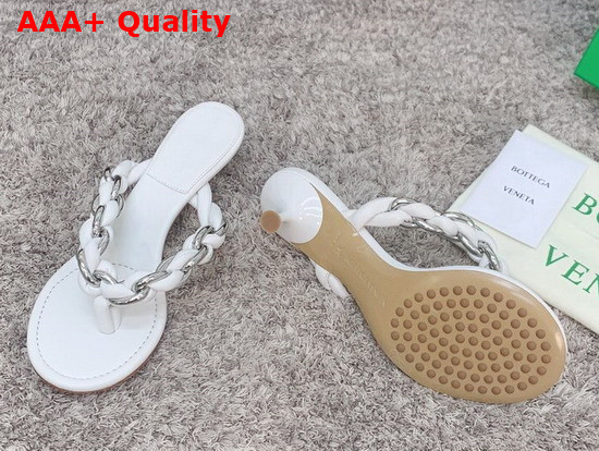 Bottega Veneta Dot Sandals White Lambskin Replica