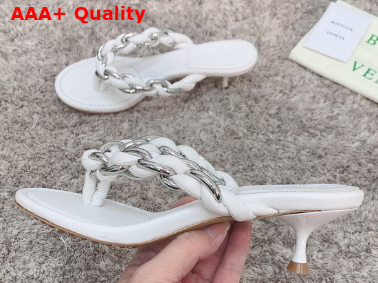 Bottega Veneta Dot Sandals White Lambskin Replica