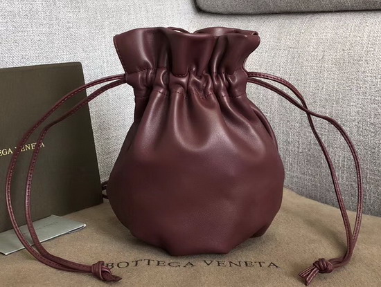 Bottega Veneta Drawstring Pouch in Bordeaux Nappa