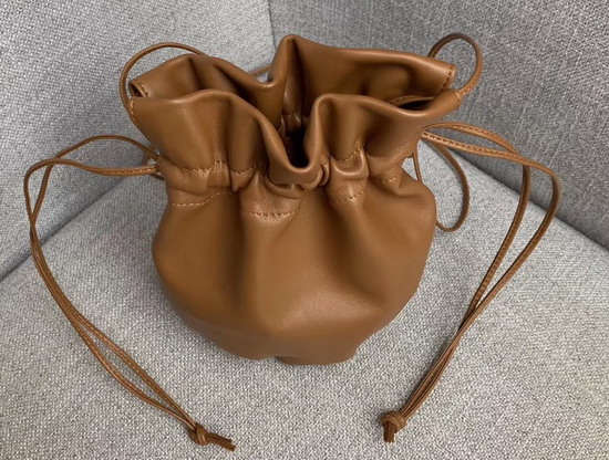 Bottega Veneta Drawstring Pouch in Wood Nappa