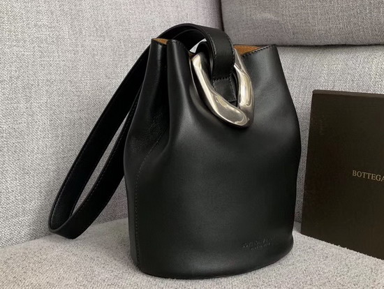 Bottega Veneta Drop Bag in Black Nappa Lambskin