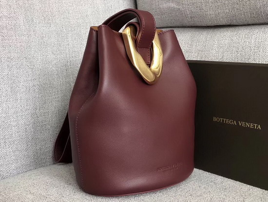 Bottega Veneta Drop Bag in Bordeaux Nappa Lambskin