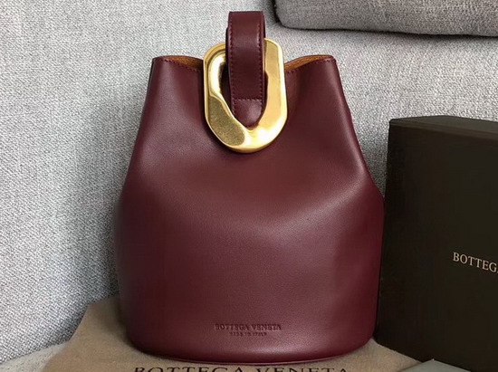 Bottega Veneta Drop Bag in Bordeaux Nappa Lambskin