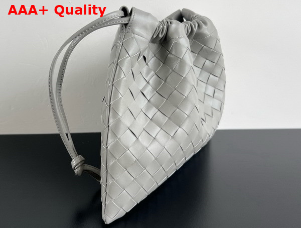 Bottega Veneta Dustbag in Sterling Intrecciato Calfskin Leather Replica