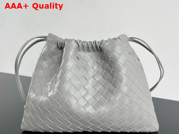 Bottega Veneta Dustbag in Sterling Intrecciato Calfskin Leather Replica