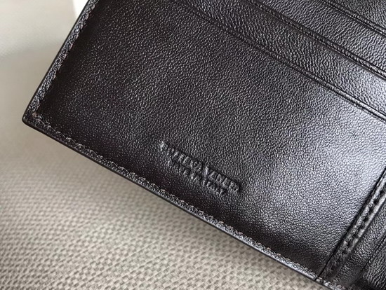 Bottega Veneta Espresso Intrecciato Bi Fold Wallet