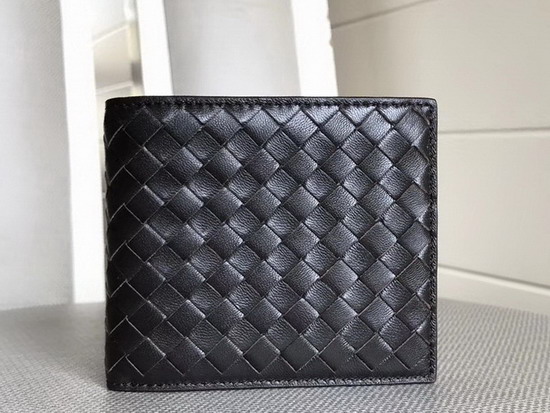 Bottega Veneta Espresso Intrecciato Bi Fold Wallet