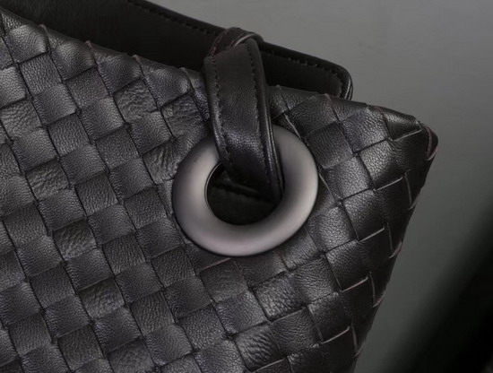 Bottega Veneta Espresso Intrecciato Nappa Medium Carda Bag