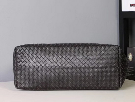 Bottega Veneta Espresso Intrecciato Nappa Medium Carda Bag