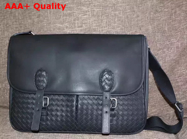 Bottega Veneta Gardena Bag in Black Nappa Leather with Intrecciato Details Replica