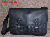 Bottega Veneta Gardena Bag in Black Nappa Leather with Intrecciato Details Replica