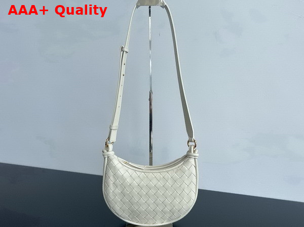 Bottega Veneta Gemelli Messenger Bag in Sea Salt Intrecciato Leather Replica