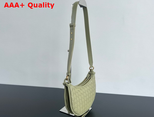 Bottega Veneta Gemelli Messenger Bag in Travertine Intrecciato Leather Replica