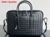 Bottega Veneta Getaway Large Briefcase in Black Intrecciato Calfskin Replica