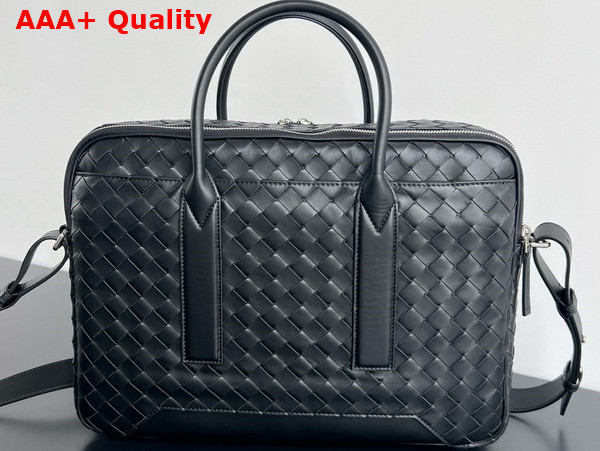 Bottega Veneta Getaway Large Briefcase in Black Intrecciato Calfskin Replica