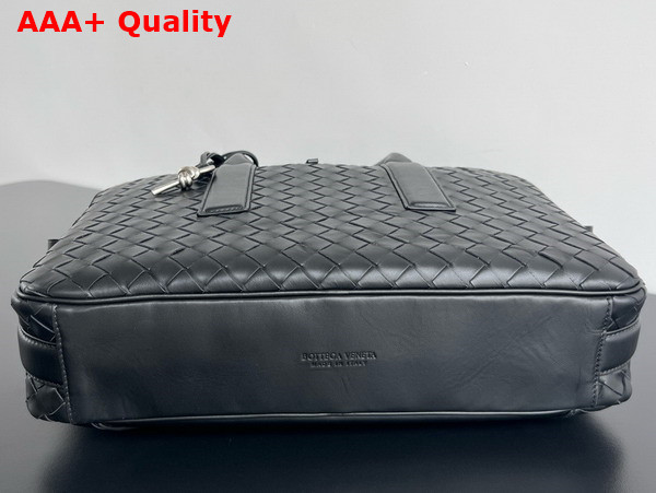 Bottega Veneta Getaway Large Briefcase in Black Intrecciato Calfskin Replica