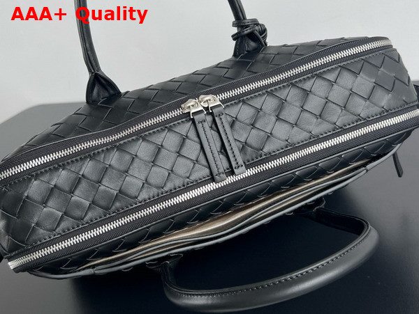 Bottega Veneta Getaway Large Briefcase in Black Intrecciato Calfskin Replica