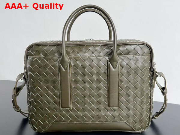 Bottega Veneta Getaway Large Briefcase in Mustard Intrecciato Calfskin Replica