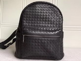 Bottega Veneta Intrecciato Backpack in Black