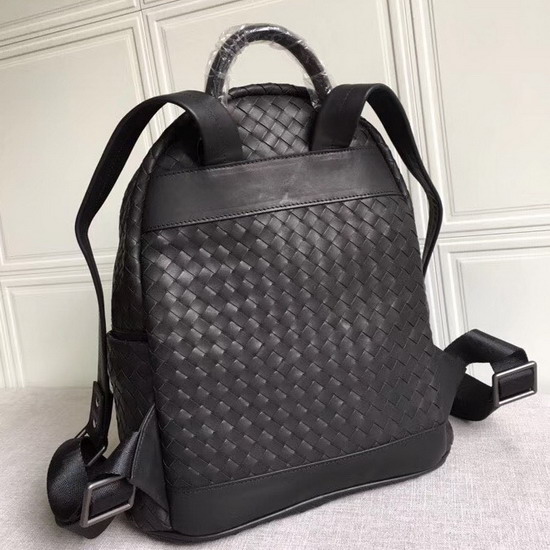 Bottega Veneta Intrecciato Backpack in Black