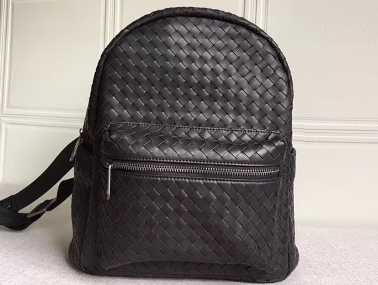 Bottega Veneta Intrecciato Backpack in Black