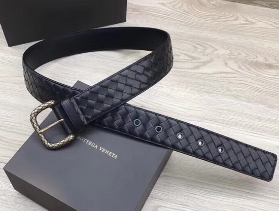 Bottega Veneta Intrecciato Belt 40mm Black Calfskin