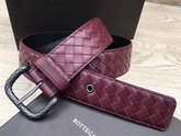 Bottega Veneta Intrecciato Belt 40mm Dark Red Calfskin