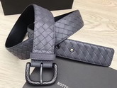 Bottega Veneta Intrecciato Belt 40mm Grey Calfskin