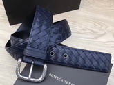 Bottega Veneta Intrecciato Belt 40mm Navy Blue Calfskin