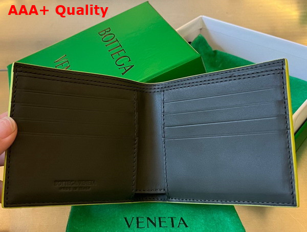 Bottega Veneta Intrecciato Bi Fold Wallet in Yellow Calfskin Replica