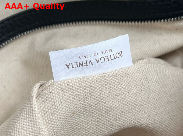 Bottega Veneta Intrecciato Cabin Duffle Bag in Black Intrecciato Grained Leather Replica