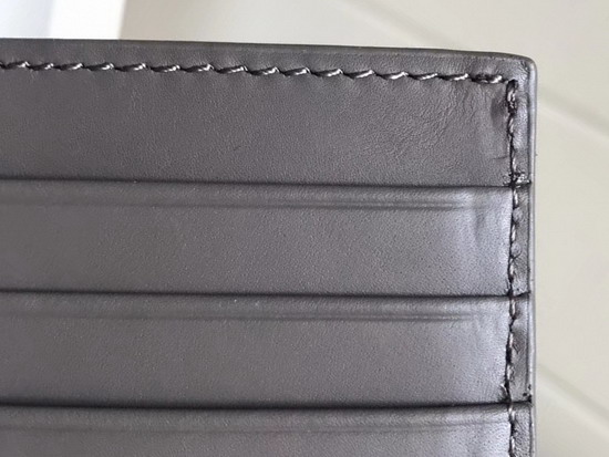 Bottega Veneta Intrecciato Card Case in Grey Calf Leather