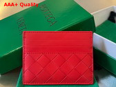 Bottega Veneta Intrecciato Credit Card Case Apple Candy Lambskin Replica