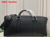 Bottega Veneta Intrecciato Gym Bag Black Calfskin Replica