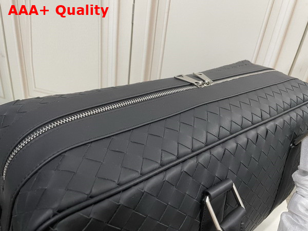 Bottega Veneta Intrecciato Gym Bag Black Calfskin Replica