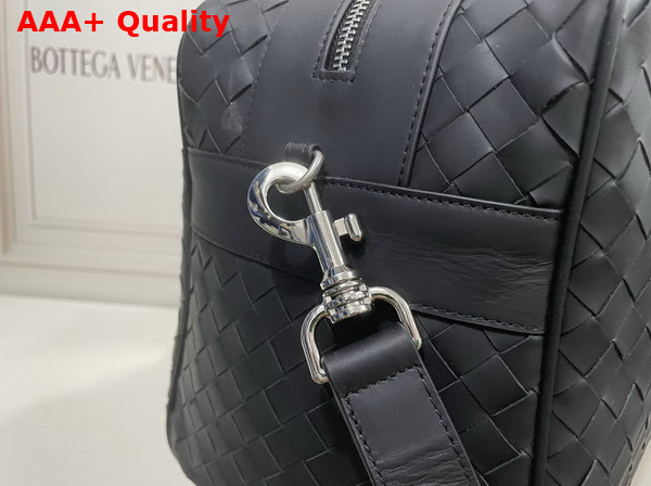 Bottega Veneta Intrecciato Gym Bag Black Calfskin Replica