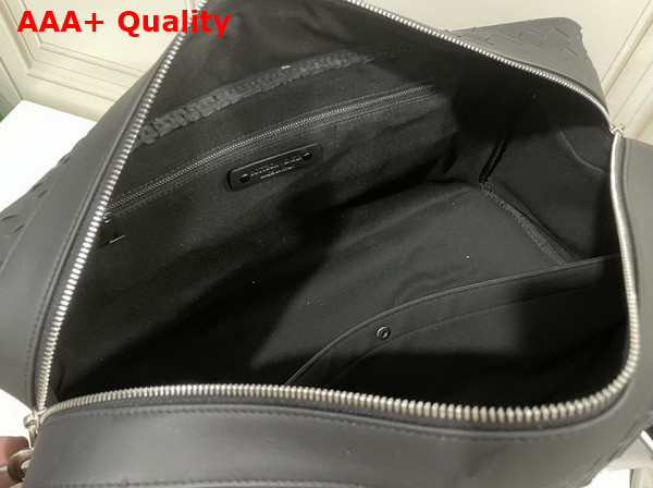 Bottega Veneta Intrecciato Gym Bag Black Calfskin Replica