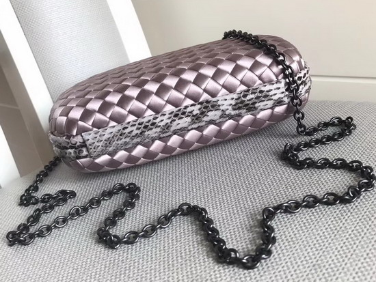 Bottega Veneta Intrecciato Impero Chain Knot in Pink Silk