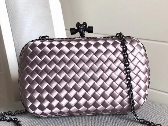 Bottega Veneta Intrecciato Impero Chain Knot in Pink Silk