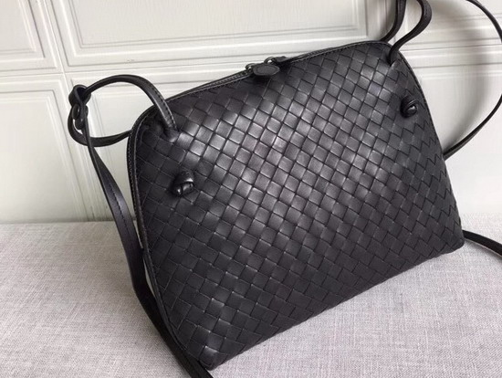 Bottega Veneta Intrecciato Nappa Leather Nodini Bag in Black