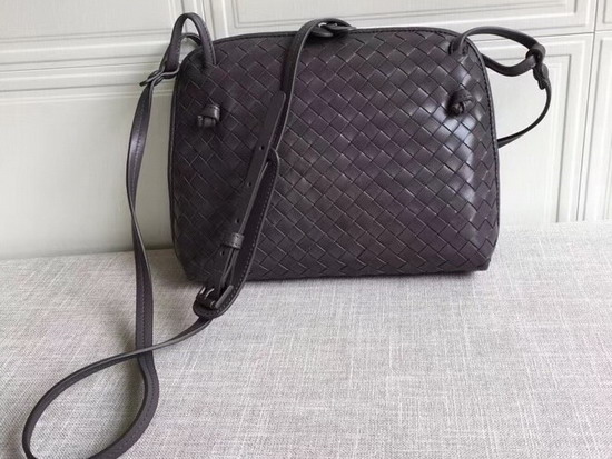 Bottega Veneta Intrecciato Nappa Leather Nodini Bag in Dark Grey