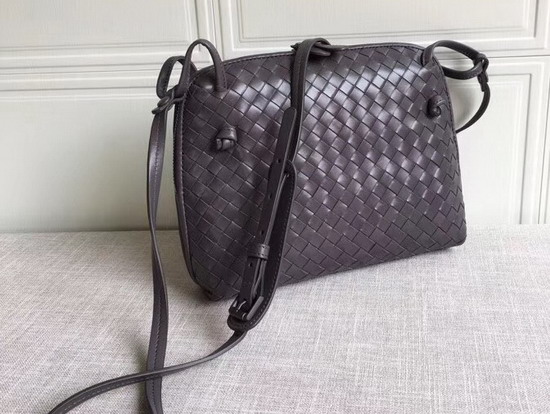 Bottega Veneta Intrecciato Nappa Leather Nodini Bag in Dark Grey