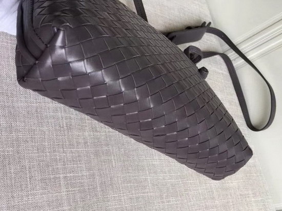 Bottega Veneta Intrecciato Nappa Leather Nodini Bag in Dark Grey