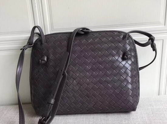 Bottega Veneta Intrecciato Nappa Leather Nodini Bag in Dark Grey