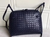 Bottega Veneta Intrecciato Nappa Leather Nodini Bag in Navy Blue