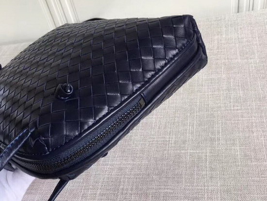 Bottega Veneta Intrecciato Nappa Leather Nodini Bag in Navy Blue