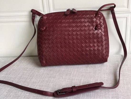 Bottega Veneta Intrecciato Nappa Leather Nodini Bag in Red