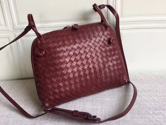 Bottega Veneta Intrecciato Nappa Leather Nodini Bag in Red