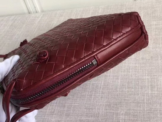 Bottega Veneta Intrecciato Nappa Leather Nodini Bag in Red